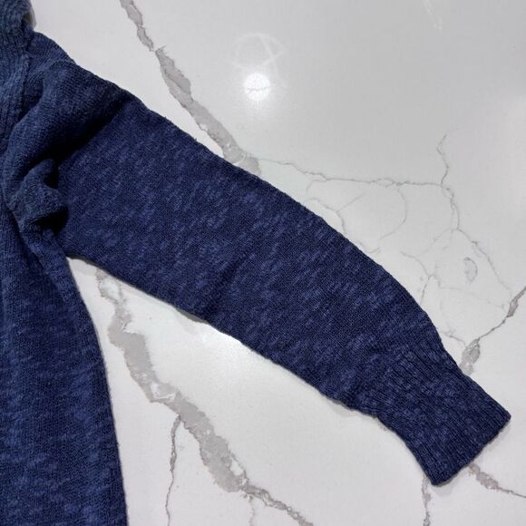 Kenneth Cole New York | Women’s Open Front Shawl Navy Blue Sweater Cardigan SZ M - Picture 8 of 17